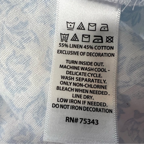 Joie Linen Cotton Blend Tunic Top Blouse Embroidered Medium Women. 247 - Picture 4 of 4